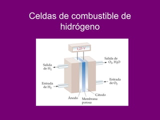Celdas de combustible de
hidrógeno
 