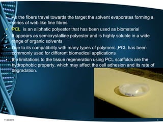 Pcl Polyester Electrospinning of poly vinylalcohol-polycaprolactone composites ...