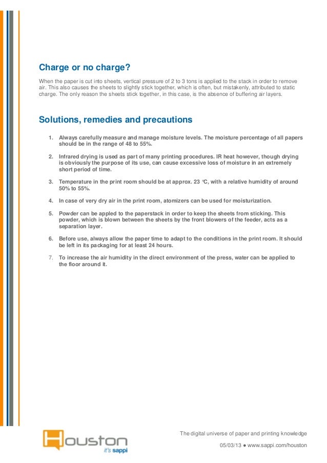 Electrostatic paper charges