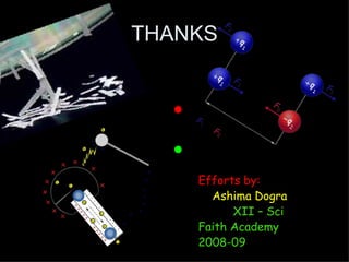 THANKS Efforts by: Ashima Dogra XII – Sci Faith Academy 2008-09 