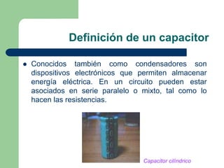 Diseño de un capacitor


Está formado por dos conductores, denominan
placas, muy cercanos entre si. Entre ellas se coloca...
