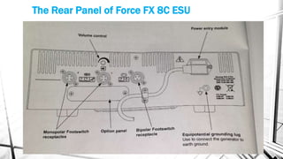 The Rear Panel of Force FX 8C ESU
 