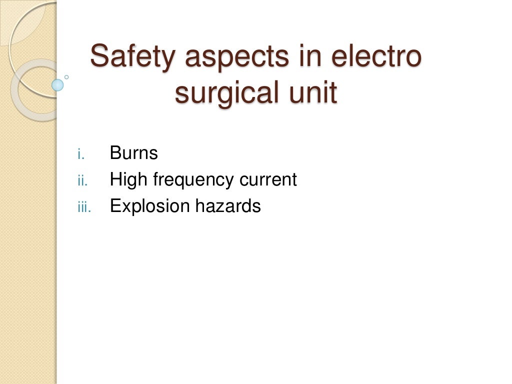 Electrosurgical unit