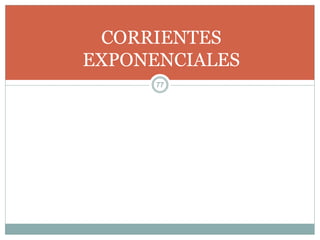 CORRIENTES
EXPONENCIALES
77
 