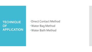 Direct Contact Method ELECTROTHERAPY PPT by sonot thakuria Amch | PPTX