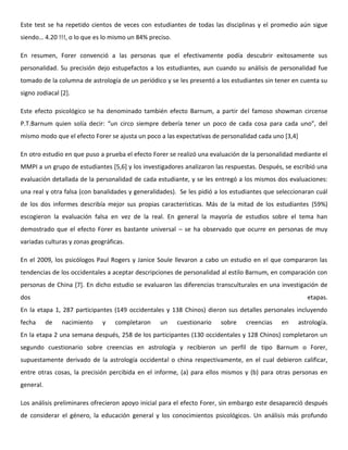 El efecto forer o barnum | PDF