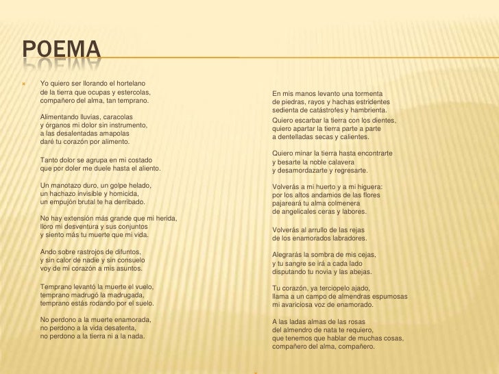 Elegía A Ramón Sijé Miguel Hernández