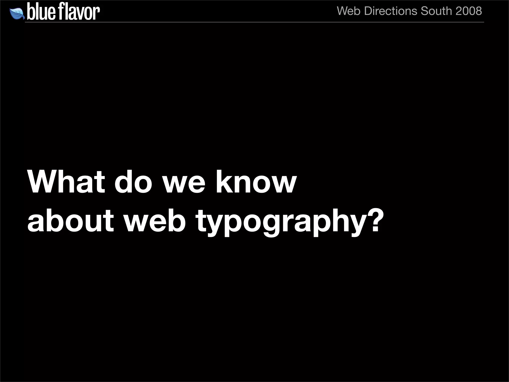 Elegant Web Typography
