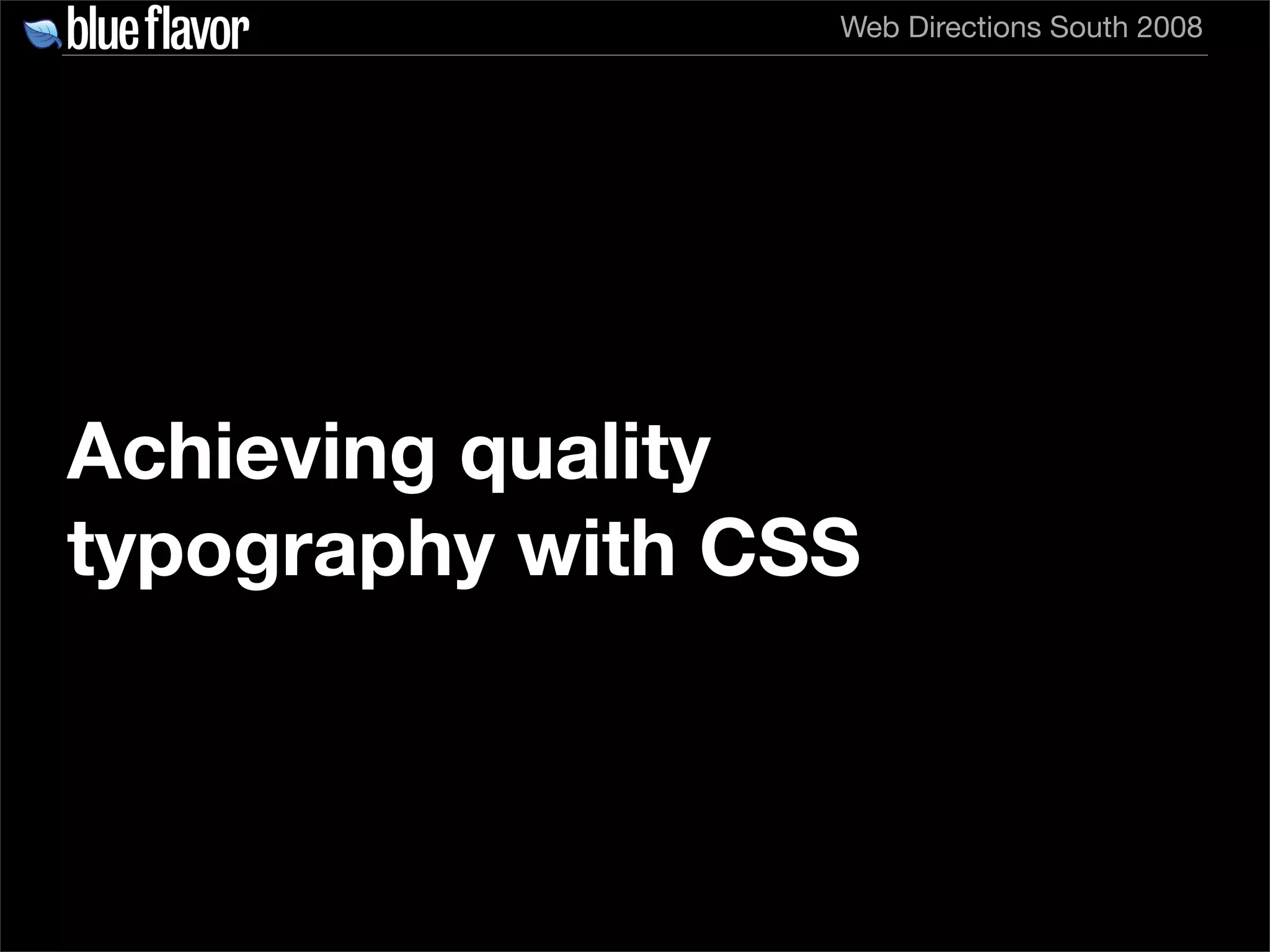 Elegant Web Typography