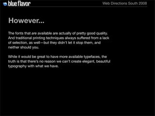 Elegant Web Typography