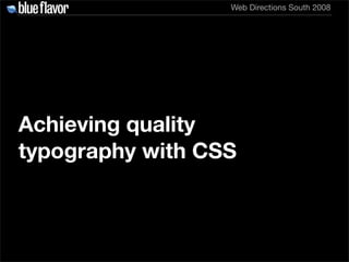 Elegant Web Typography