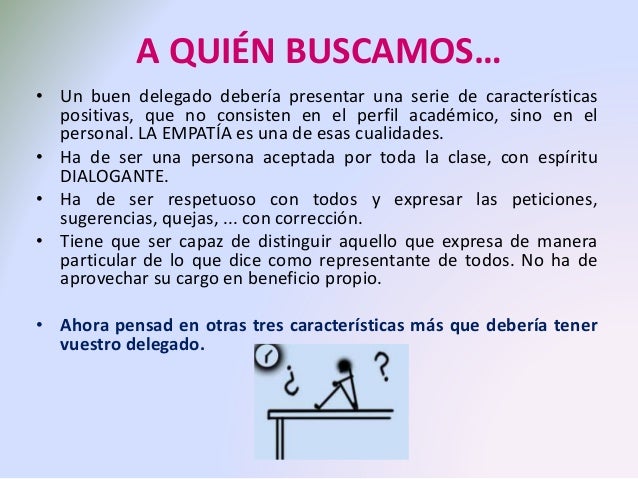 Elegimos delegado de clase