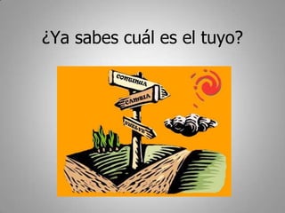 ¿Ya sabes cuál es el tuyo?
 