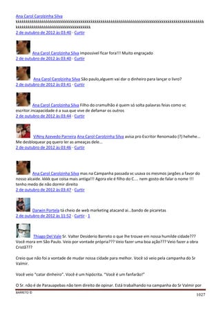 Facebook - A arma letal em Campanhas Eleitorais 