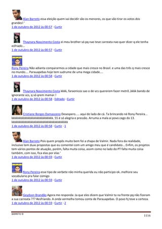 Facebook - A arma letal em Campanhas Eleitorais 