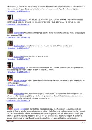 Facebook - A arma letal em Campanhas Eleitorais 