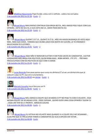 Facebook - A arma letal em Campanhas Eleitorais 