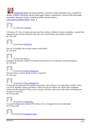 Facebook - A arma letal em Campanhas Eleitorais 