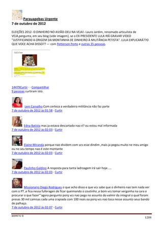 Facebook - A arma letal em Campanhas Eleitorais 