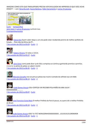 Facebook - A arma letal em Campanhas Eleitorais 