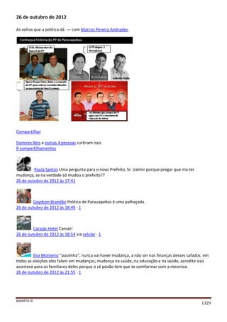 Facebook - A arma letal em Campanhas Eleitorais 
