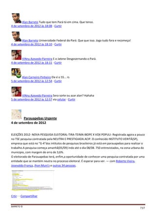 Facebook - A arma letal em Campanhas Eleitorais 
