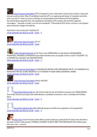 Facebook - A arma letal em Campanhas Eleitorais 