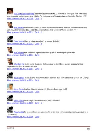 Facebook - A arma letal em Campanhas Eleitorais 