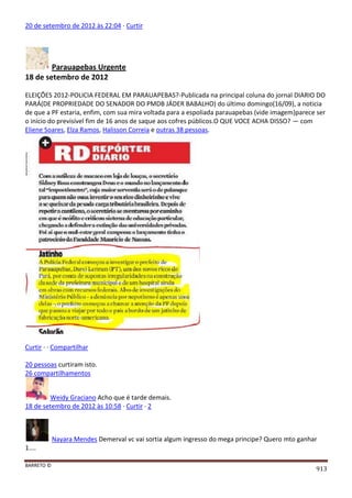 Facebook - A arma letal em Campanhas Eleitorais 