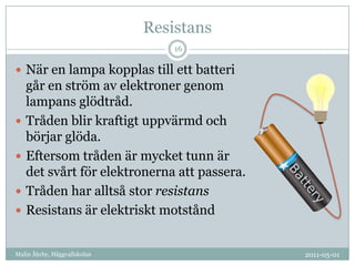 Elektricitet sammanfattning | PPTX