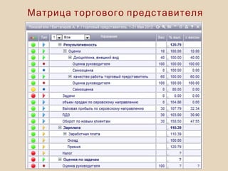 Матрица торгового представителя
 