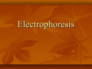 ElectrophoresisElectrophoresis
 