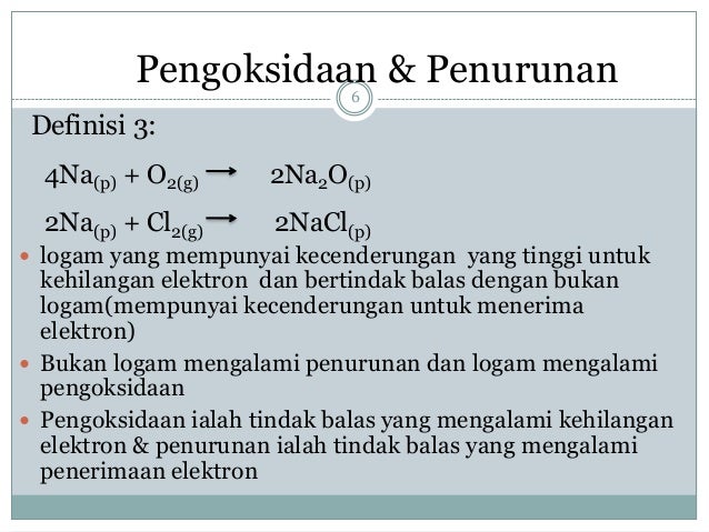 Elektrokimia 6 Pengoksidaan Penurunan