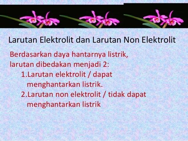 Elektrolit non elektrolit