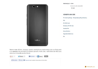 NEWSLETTER
                                                                                                     Iscrizio ne alla newsletter

                                                                                                      E-mail




                                                                                  VENDITA R4I 3DS

                                                                                  PC Gaming Blo gs - Blo gCatalo g Blo g Directo ry

                                                                                  R4i

                                                                                  R4 3DS Card

                                                                                  Nintendo R4 R4i 3ds

                                                                                  Vendita R4i

                                                                                  blo g directo ry

                                                                                  Sigaretta Elettro nica

                                                                                  R4




Niente male affatto, dunque, questo smartphone trasformista che si offrirà però
a un prezzo che promette di essere davvero molto alto, nell’ordine dei 900 euro
circa con in bundle anche il dock.

      0         Twe e t   0             Mi piace     0      Share       Plus


     Mi piace    Invia        Registrati per vedere cosa piace ai tuoi amici.




                                                                                                                                      PDFmyURL.com
 
