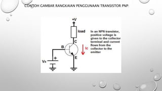 CONTOH GAMBAR RANGKAIAN PENGGUNAAN TRANSISTOR PNP:
 