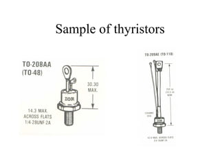Sample of thyristors
 