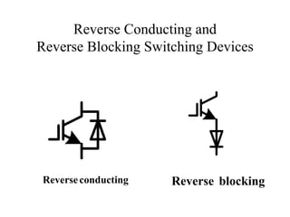 Reverse Conducting and
Reverse Blocking Switching Devices




Reverse conducting   Reverse blocking
 