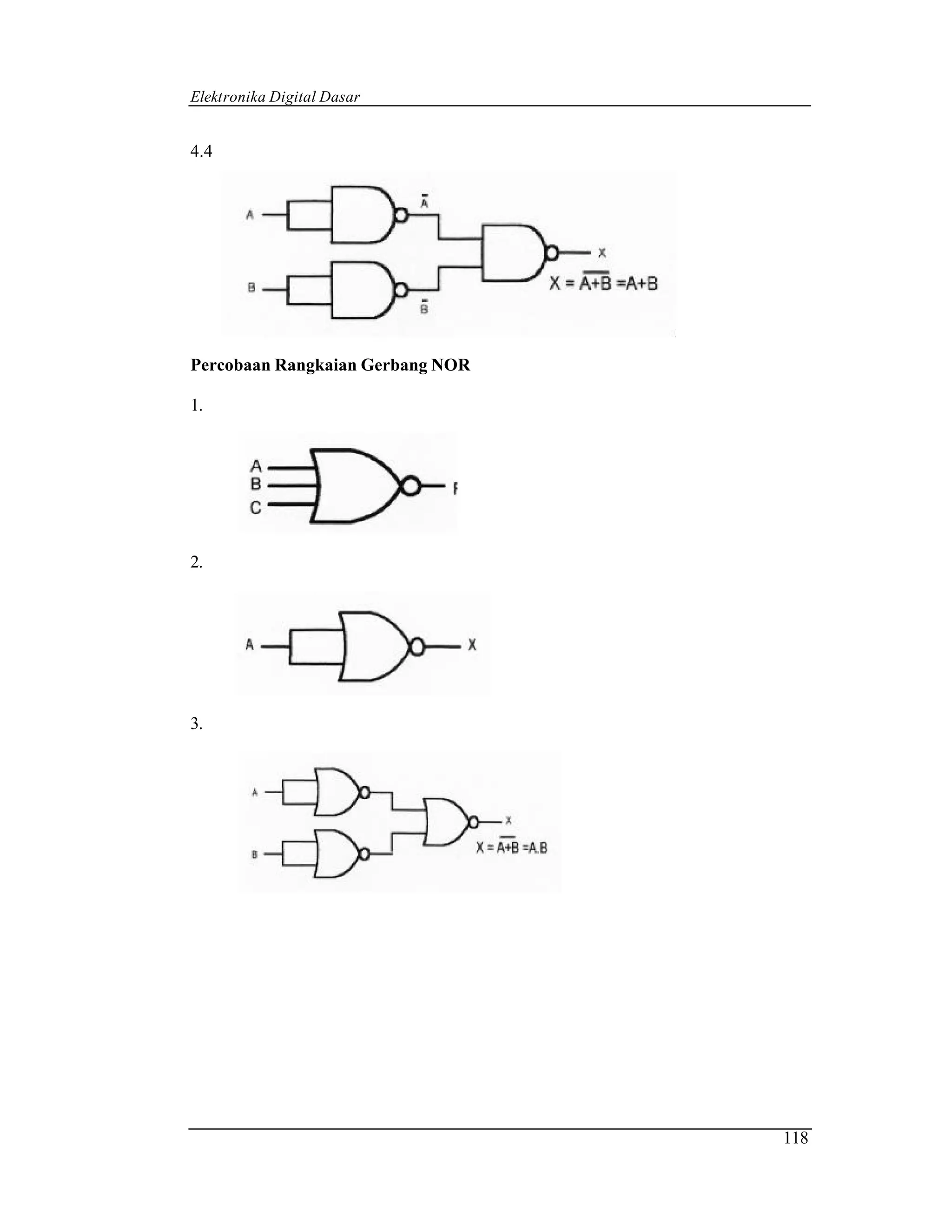Elektronika Digital Dasar


4.4




Percobaan Rangkaian Gerbang NOR

1.




2.




3.




                                  118
 