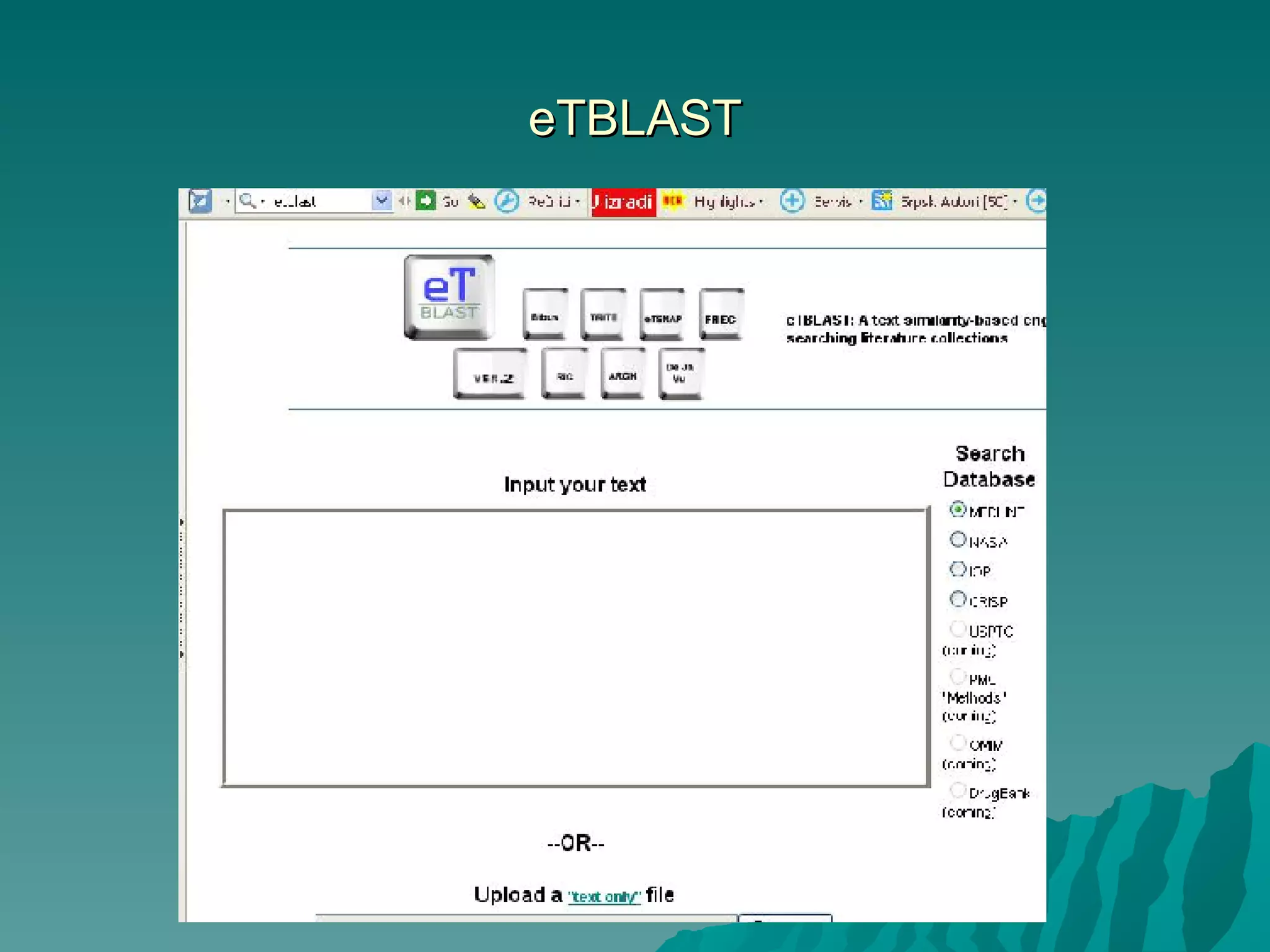 eTBLAST 