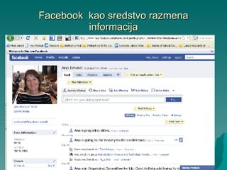 Facebook  kao sredstvo  razmena informacija 