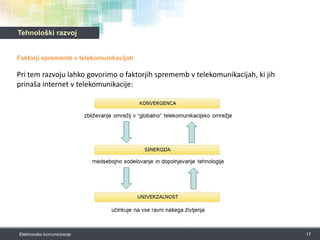 Vertikalno (znotraj organizacije) ali horizontalno (zunaj organizacije)Tri osnovne funkcije množičnega komuniciranje (Mihaljčič, 2006, str. 17): - informativno funkcijo (množični mediji zbirajo in širijo informacije okoli nas), - povezovalno funkcijo (množični mediji povezujejo in zbližujejo ljudi), - izobraževalno funkcijo (s posredovanjem informacij izobražujejo in širijo znanje).