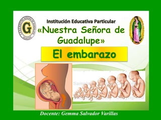 El embarazo
Docente: Gemma Salvador Varillas
 