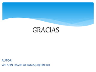 AUTOR:
WILSON DAVID ALTAMAR ROMERO
GRACIAS
 