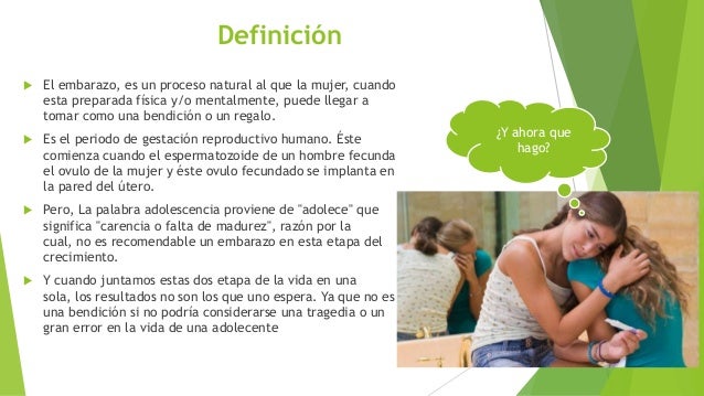 El Embarazo En La Adolescencia