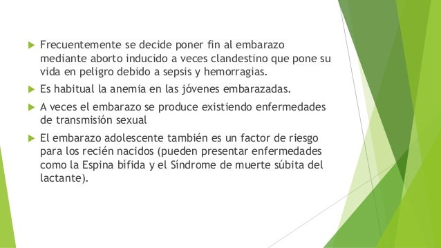 El embarazo en la adolescencia
