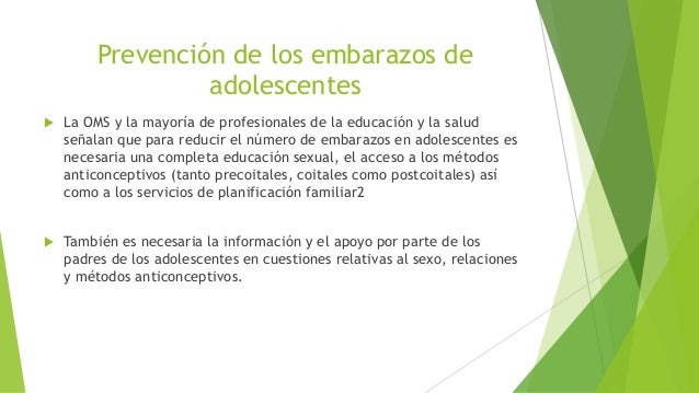 El embarazo en la adolescencia
