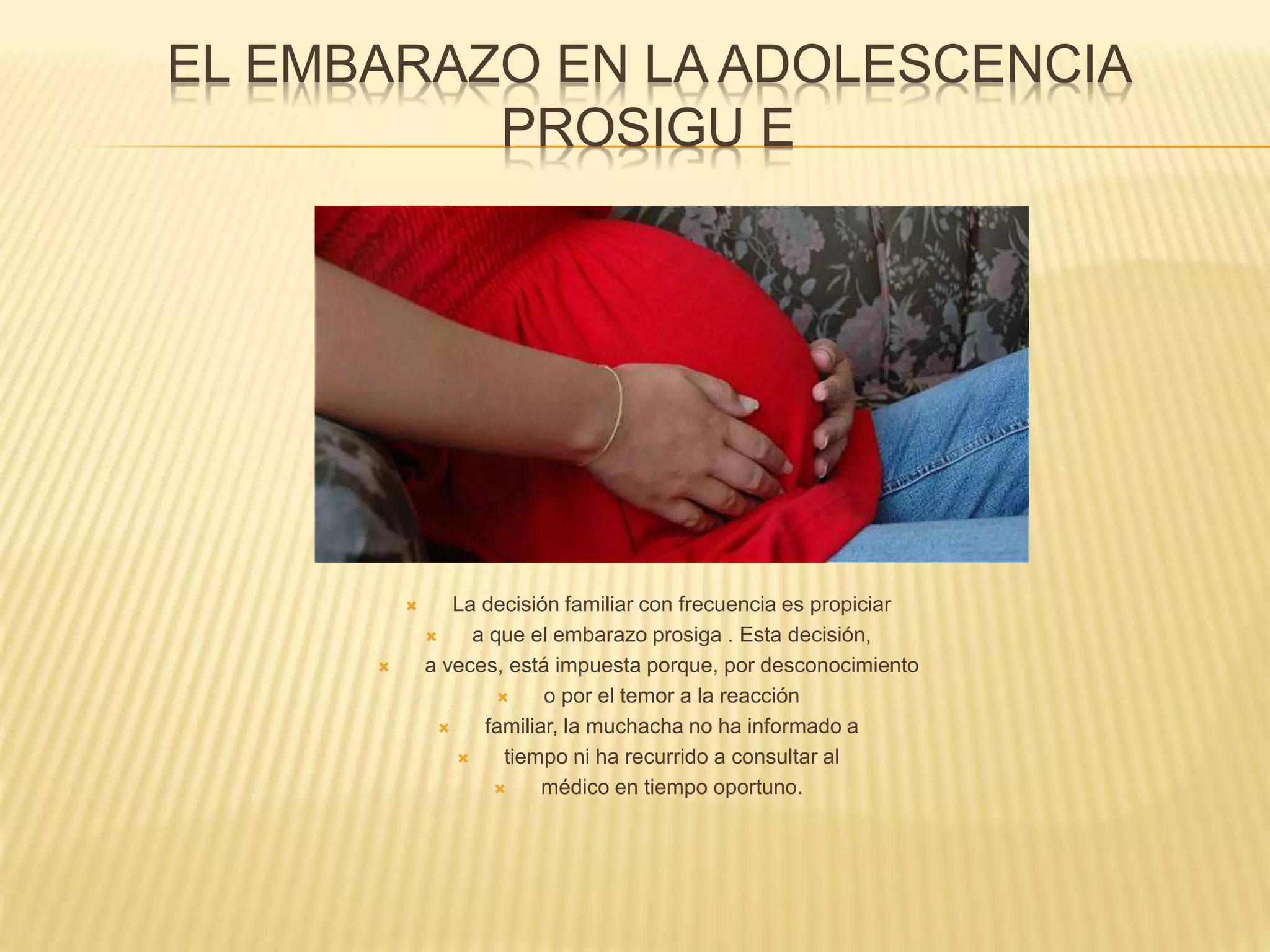 El embarazo en la adolescencia