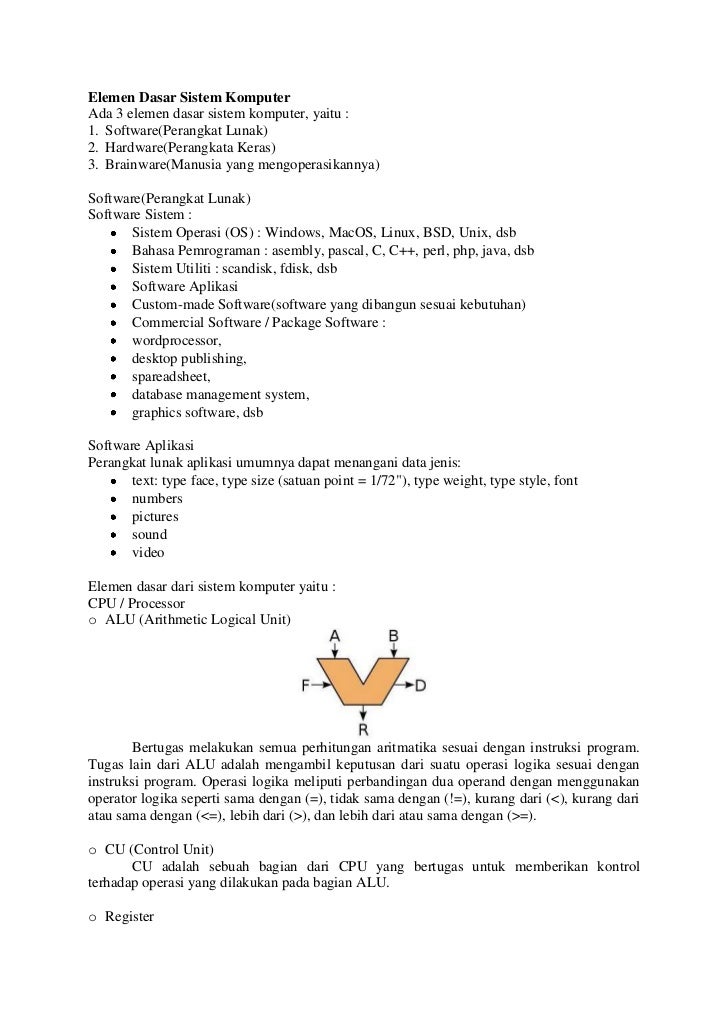 Elemen Dasar Sistem