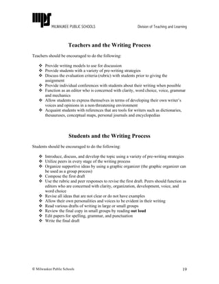 Narrative Guided Drafts Rubric: Middle Lesson